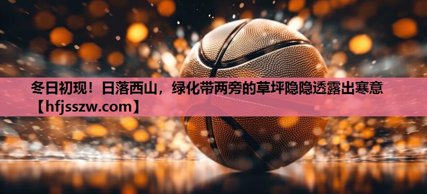 冬日初现！日落西山，绿化带两旁的草坪隐隐透露出寒意