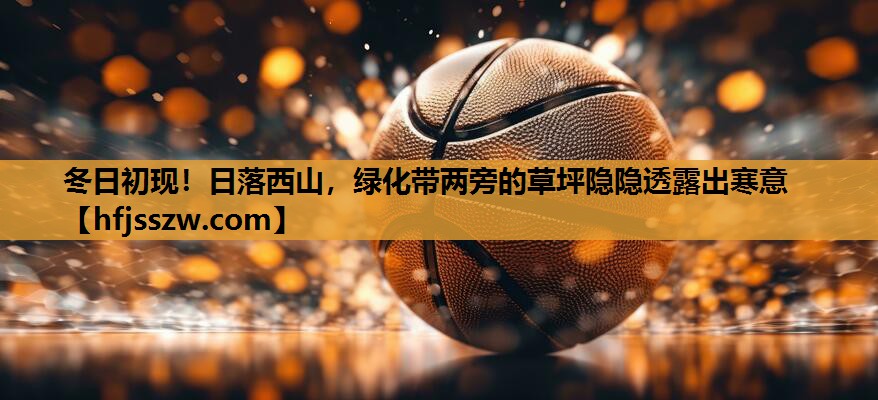 冬日初现！日落西山，绿化带两旁的草坪隐隐透露出寒意